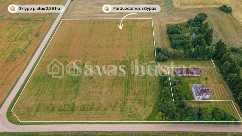 Parduodamas 2,89 ha žemės ūkio paskirties sklypas Augzelių k., Skuodo r.