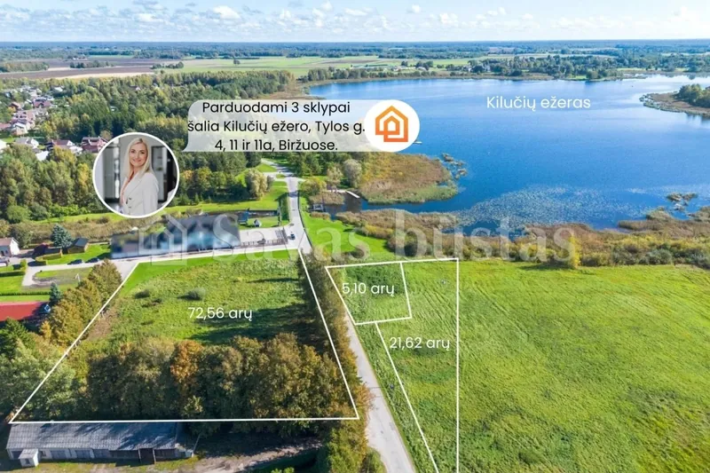 Parduodami sklypai šalia Kilučių ežero, Tylos g. Biržuose