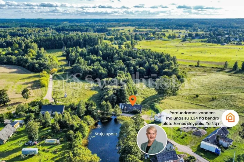 Parduodamas vandens malūnas su 3,34 ha bendro ploto sklypais Telšių r., Kuodžių k.