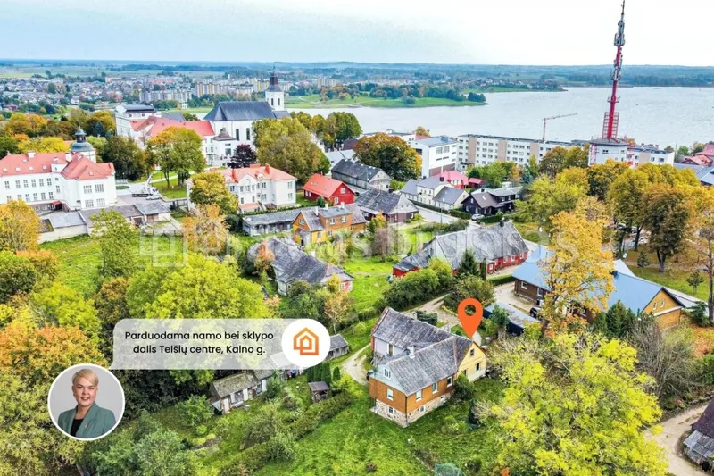 Parduodama namo dalis pačiame Telšių centre, senamiestyje, Kalno g. 10A, Telšiai.